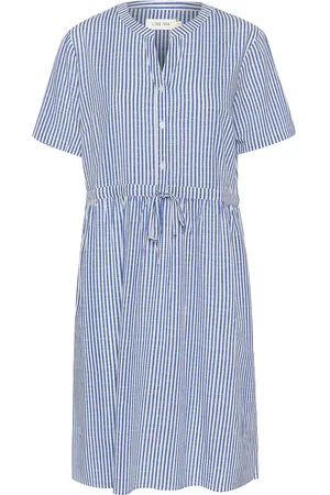 Cream Crtiah Dress Blue