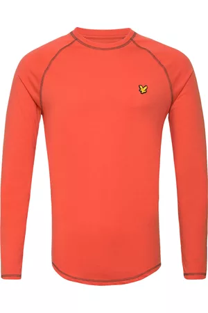 Lyle & Scott Mænd Træning t-shirts - Contrast Seams Baselayer Orange