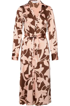 MANGO Printed Shirt Dress Pink
