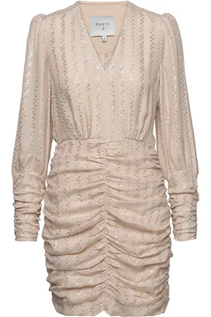 Dante 6 D6Douze Draped Mini Dress Beige