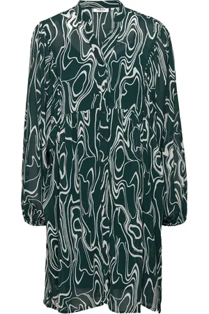MSCH Mschtelena Rikkelie Shirt Dress Aop Green