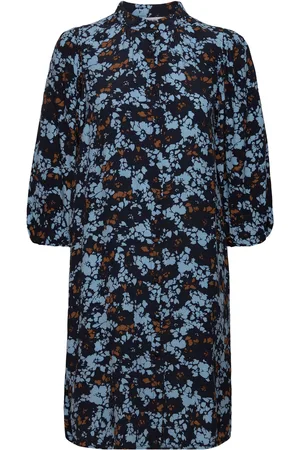 MSCH Mschmarcia Morocco 3/4 Shirt Dress Aop Blue