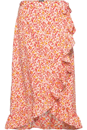 VERO MODA Kvinder Wrap nederdele - Vmemma Henna H/W Wrap Blk Skirt Wvn Ga Grey