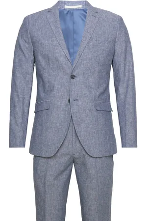 JACK & JONES Jprriviera Linen Suit Slim Fit Sn Jack & J S Blue