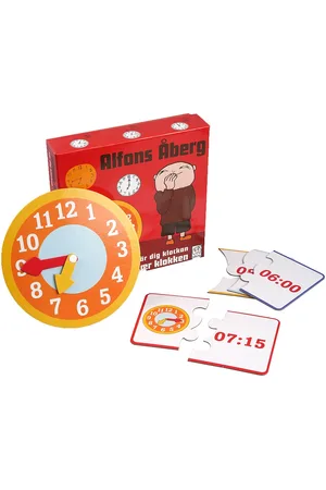 Barbo Toys Alfons Åberg - Learning Game - Tell The Time Patterned