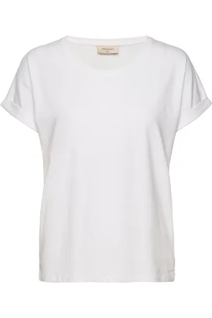 Freequent T-Shirt From Freequent In A Soft Material. The T-Shirt Has A Simple Silhouette W White