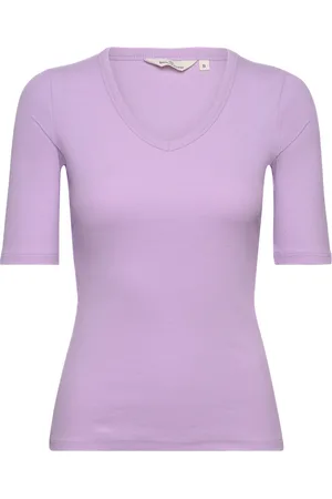 Basicapparel Ludmilla Ss Tee Gots Purple