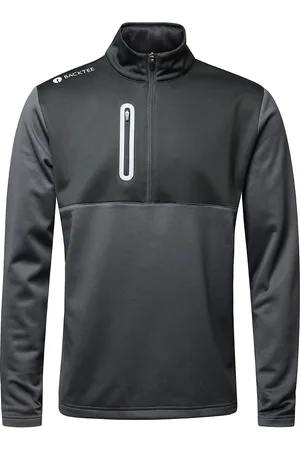 Backtee Mens Zipneck Shield Midlayer Grey