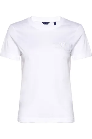 GANT Reg Tonal Shield Ss T-Shirt White
