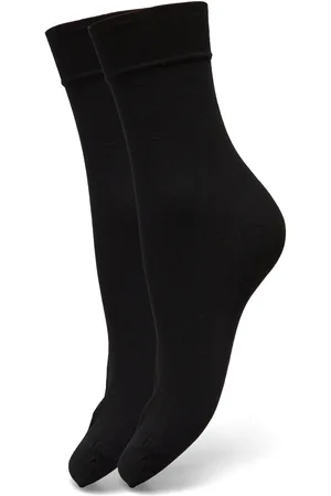 Swedish Stockings 2-Pack Thea Cotton Socks Black