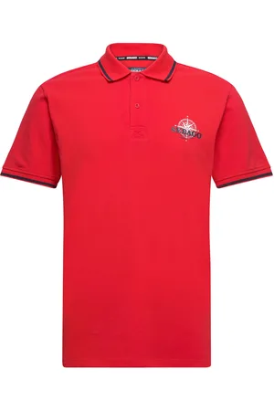 SEBAGO Compass Polo Pique Red
