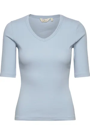 Basicapparel Ludmilla Ss Tee Gots Blue