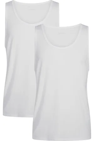 URBAN QUEST 2-Pack Men Bamboo Tank Top White