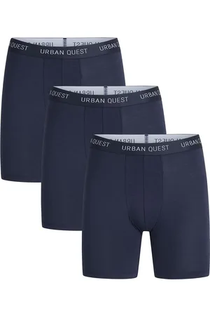 URBAN QUEST 3-Pack Men Bamboo Long Leg Tights Navy