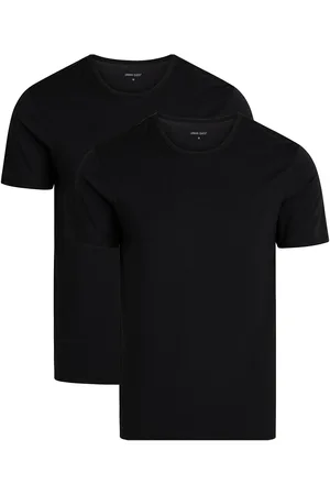 URBAN QUEST 2-Pack Men Bamboo S/S Undershirt Black