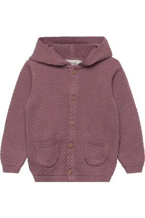 FIXONI Knit Cardigan Ls Burgundy