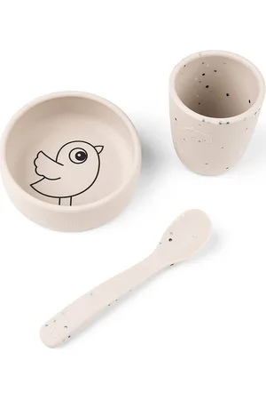 Done by Deer Silic First Meal Set Birdee Sand D By Deer Beige