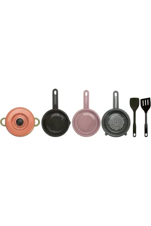 Dantoy Green Bean Pot-Sieve-Pan 7 Pcs Patterned