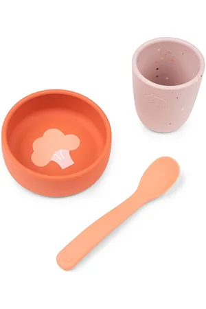 Done by Deer Silic First Meal Set Papaya D By Deer Patterned