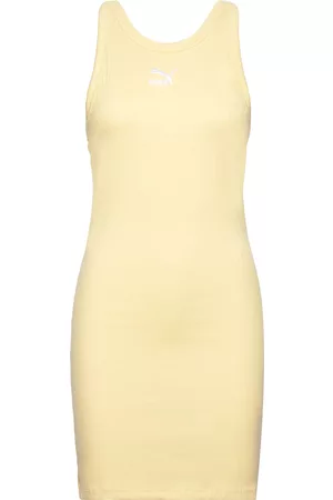 PUMA Kvinder Ærmeløse kjoler - Classics Ribbed Sleeveless Dress Yellow