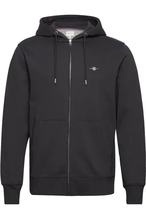 GANT Reg Shield Full Zip Hoodie Black