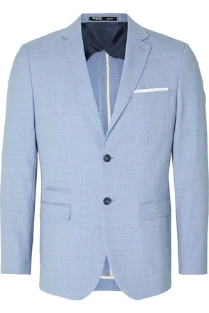 SELECTED Slhslim-Oasis Linen Blz Noos Blue