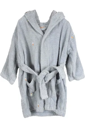Filibabba Embroidered Bathrobe 3-4 Years - Pearl Blue Blue