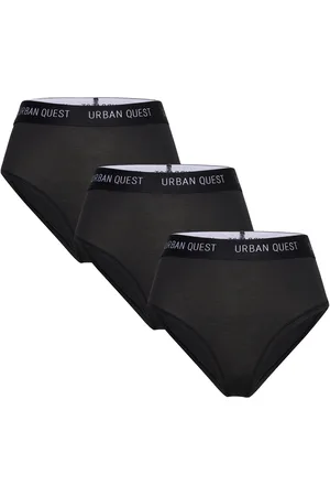 URBAN QUEST The Bamboo 3-Pack Maxi Brief Black