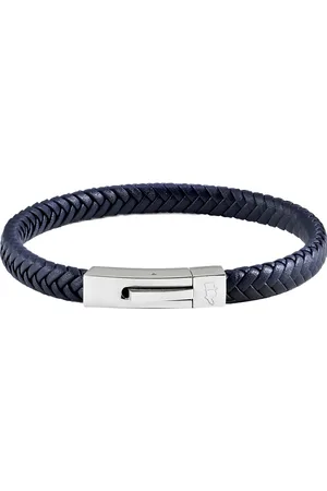 EDD Leather Bracelet Singel Navy