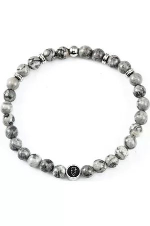 edd. Mænd Armbånd - Beads Bracelet 6Mm Grey
