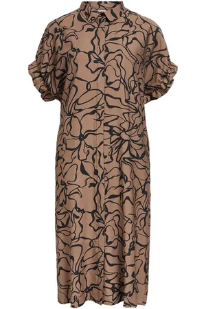 Object Objtiana Ss Shirt Dress A Ss Fair 22 Brown
