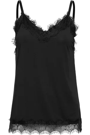 Freequent Top From Freequent In A Light Material. The Top Has A Simple Silhouette With Nar Black