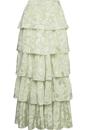 by Ti Mo Jacquard Skirt Green