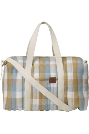Fabelab Quilted Gym Bag - Cottage Blue Checks Patterned