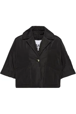 Ganni Summer Tech Padded Jacket Black