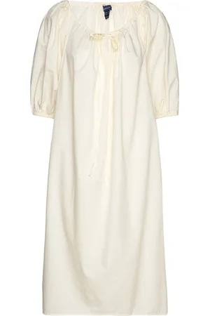 GANT Relaxed Gathered Dress Cream