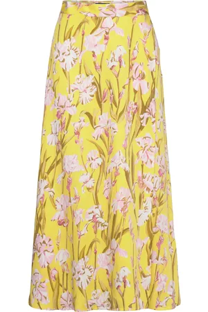 GANT Kvinder Mønstrede nederdele - Iris Print Wrap Skirt Yellow