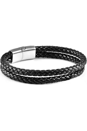 EDD Leather Bracelet Double Rope Brown