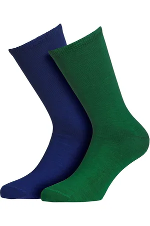 Alpacasocks&Co Knitted Merino Socks In 3-Pack Mixed Green