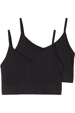 LMTD Nlfkailey Rib Bralette 2Pack Noos Black