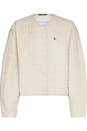Calvin Klein Short Quilted Jacket Cream