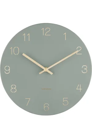Karlsson Wall Clock Charm Engraved Numbers Green