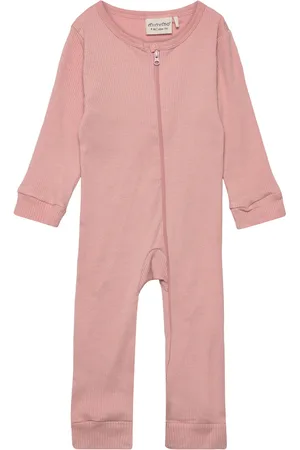 Minymo Jumpsuit Ls Rib Pink