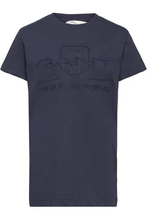 GANT Tonal As Ss T-Shirt Navy