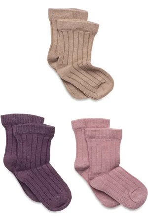 Minymo Wool Socks - Rib 3-Pack Patterned