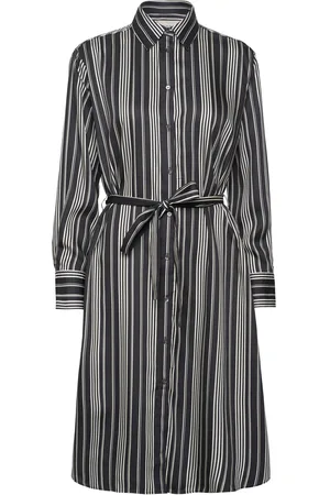 GANT Rel Striped A-Line Shirt Dress Black