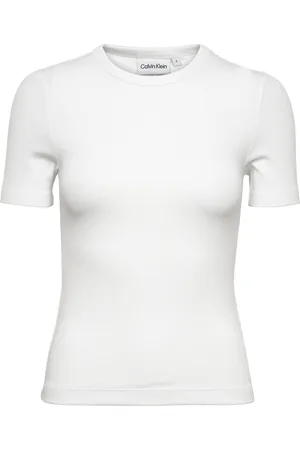 Calvin Klein Modal Rib Crew Neck Tee White