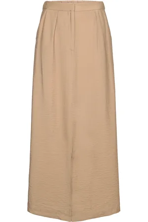 Object Objfaline Mw Ancle Skirt E Ss Fair 23 Beige
