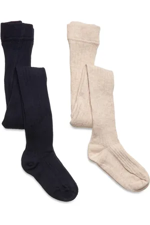 Minymo Stocking - Solid Rib 2-Pack Patterned