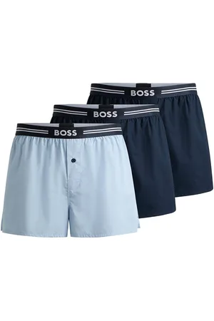 HUGO BOSS 3P Woven Boxer Blue